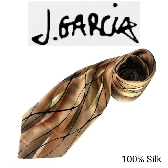 J. Garcia 100% Imported Silk Necktie Mens Tie Snake Garden Limited Editi… - Picture 1 of 6